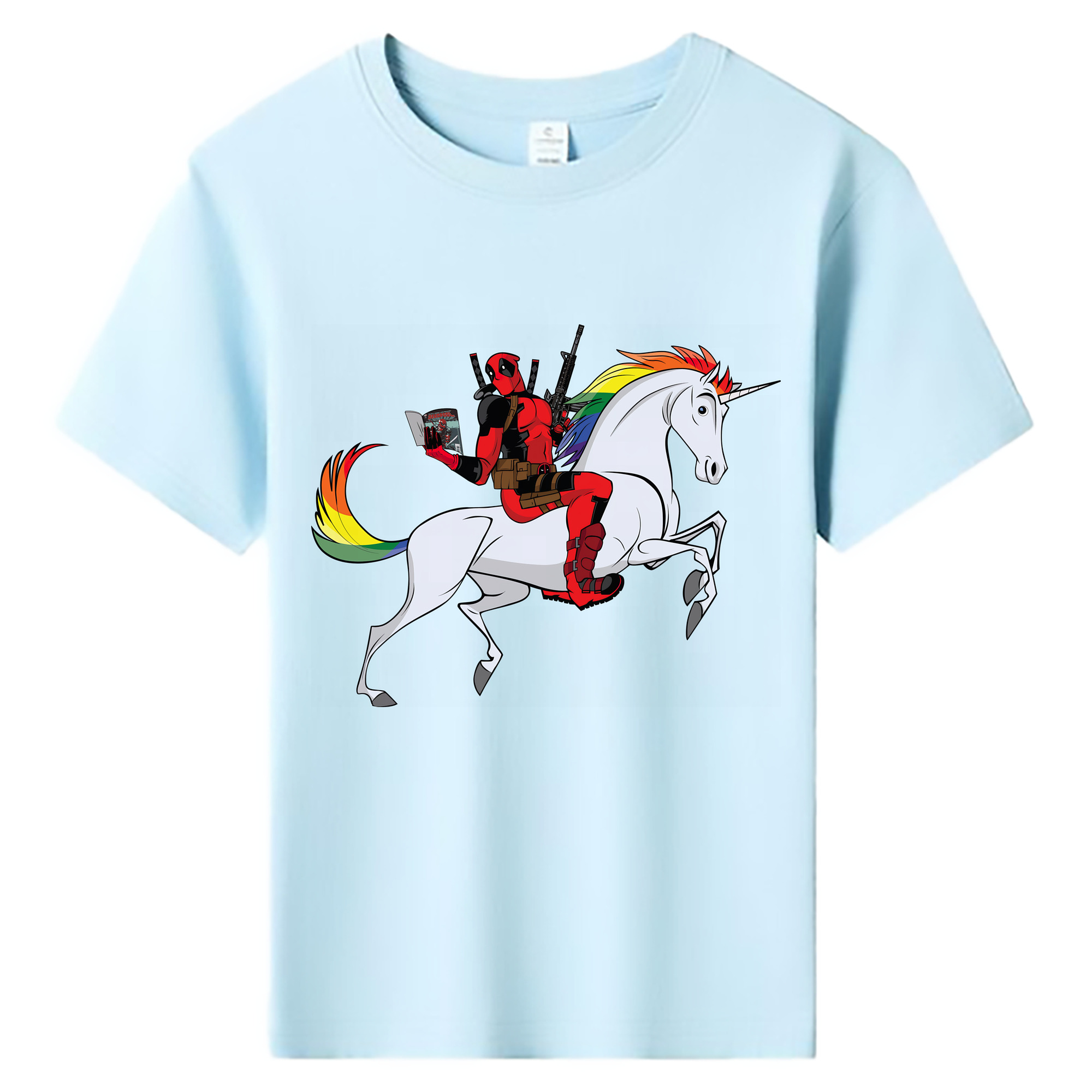 （画像用） Deadpool デッドプール 綿100％キッズTシャツ（フロントプリント）